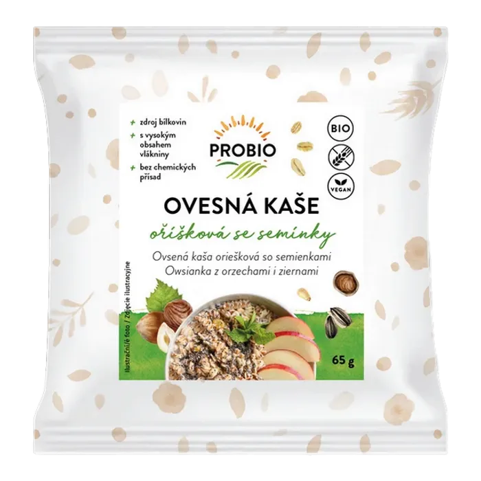 PROBIO Kaše ovesná oříšková se semínky bezlepková 65 g BIO